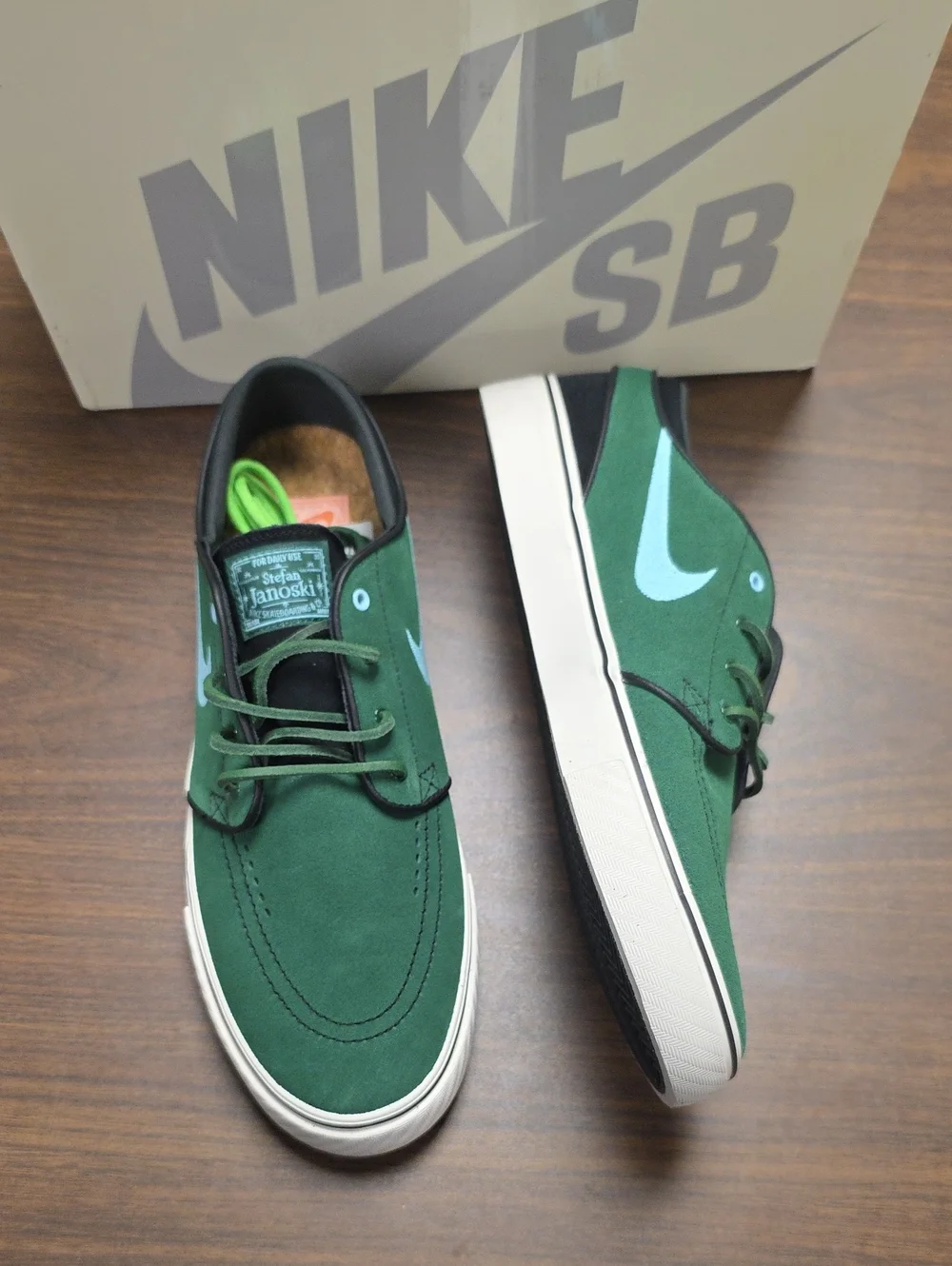 Nike SB Stefan Janoski OG+ Gorge Green Copa Blue DV5475-300 Men's 10 Skate Shoe